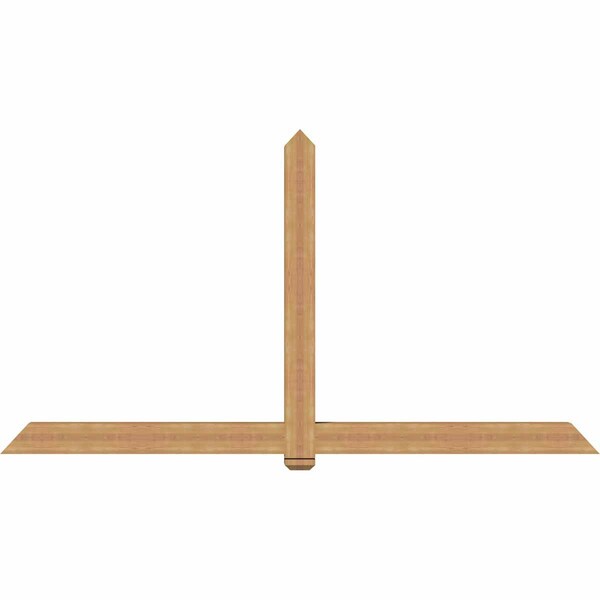 Ekena Millwork Eugene Smooth Timber Gable Bracket, Western Red Cedar, 108"W x 58"H x 5 1/2"D x 5 1/2"F, 13/12 Pitch GBW108X58X0606EUG00SWR - main